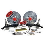 1982-1992 Camaro Baer Brakes 13 Inch Classic Series Front Brake System With Spindles Red Calipers Image