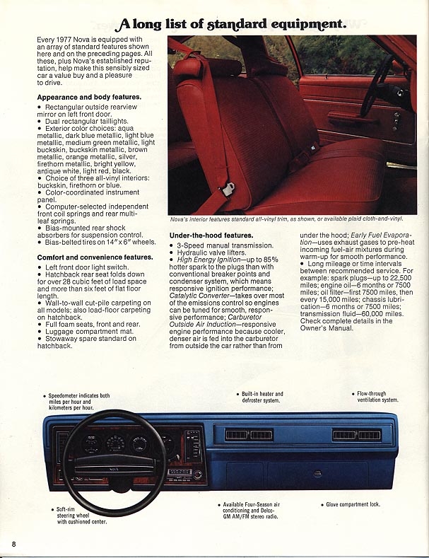 1977 Nova Parts and Restoration Information - SS396