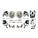1967-1969 Camaro Front Disc Brake Conversion Kit, 8 Inch Chrome Booster, 2 Inch Drop, Black Show N' Go Image