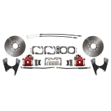 1964-1972 Chevelle Ground Up Exclusive Basic Rotors Rear Disc Brake Conversion Kit Red Calipers Image