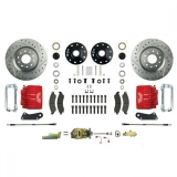 1970-1972 Monte Carlo Signature Manual Front Disc Brake Conversion Kit, Stock Height, Red Show N' Go Image
