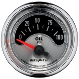 AutoMeter 2-1/16in. Oil Pressure Gauge, 0-100 PSI, Air-Core, American Muscle Image