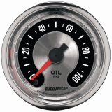 AutoMeter 2-1/16in. Oil Pressure Gauge, 0-100 PSI, Stepper Motor, American Muscle Image