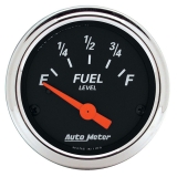 AutoMeter 2-1/16in. Fuel Level Gauge, 0-90 Ohm, Designer Black Image