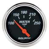 1964-1987 El Camino AutoMeter 2-1/16in. Water Temperature Gauge, 100-250F, Designer Black Image