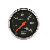 AutoMeter 3-1&8in. Speedometer, 0-120 MPH, Mechanical, Designer Black Image