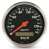 AutoMeter 3-1&8in. Speedometer, 0-190 KPH, Designer Black Image