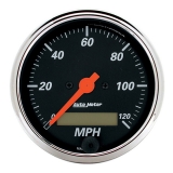 AutoMeter 3-1&8in. Speedometer, 0-120 MPH, Electric, Designer Black Image