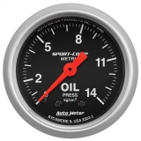 AutoMeter 2-1&16in. Oil Pressure Gauge, 0-14 Kg&Cm2, Sport-Comp Image