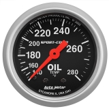 AutoMeter 2-1&16in. Oil Temperature Gauge, 140-280F, Sport-Comp Image