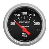 AutoMeter 2-1&16in. Oil Temperature Gauge, 100-250F, Sport-Comp Image