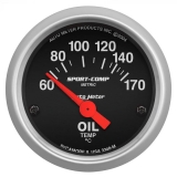 AutoMeter 2-1&16in. Oil Temperature Gauge, 60-170C, Sport-Comp Image