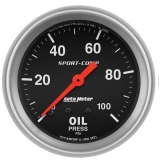 AutoMeter 2-5&8in. Oil Pressure Gauge, 0-100 PSI, Mechanical, Sport-Comp Image