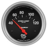 AutoMeter 2-5&8in. Oil Temperature Gauge, 40-120C, Sport-Comp Image