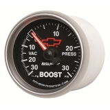 AutoMeter 2-1&16in. Boost&Vacuum Gauge, 30 In Hg&30 PSI, Mechanical, Cutlass Black Image