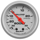 AutoMeter 2-1&16in. Boost&Vacuum Gauge, 30 In Hg&30 PSI, Mechanical, Ultra-Lite Image
