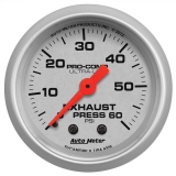 AutoMeter 2-1&16in. Exhaust Pressure Gauge, 0-60 PSI, Mechanical, Ultra-Lite Image