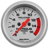 AutoMeter 2-1&16in. Nitrous Pressure Gauge, 0-1600 PSI, Ultra-Lite Image