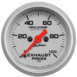AutoMeter 2-1&16in. Exhaust Pressure Gauge, 0-100 PSI, Stepper Motor, Ultra-Lite Image