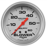 AutoMeter 2-5&8in. Blower Pressure Gauge, 0-60 PSI, Ultra-Lite Image