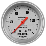 AutoMeter 2-5&8in. Fuel Pressure Gauge, 0-15 PSI, Mechanical, Ultra-Lite Image