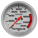 AutoMeter 2-5&8in. Nitrous Pressure Gauge, 0-1600 PSI, Ultra-Lite Image