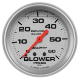 AutoMeter 2-5&8in. Blower Pressure Gauge, 0-60 PSI, Liquid Filled, Ultra-Lite Image