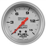 AutoMeter 2-5&8in. Fuel Pressure Gauge, 0-15 PSI, Liquid Filled, Ultra-Lite Image