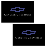Set of 2 Fender Grippers Bowtie Outline Genuine Chevrole Image