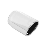 Flowmaster Weld-On Exhaust Tip, 3.5 In. SS Rolled Edge Angle Cut, Fit 3 In. Tube Image
