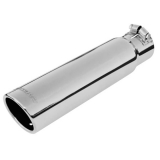 Flowmaster Clamp-On Exhaust Tip, 3 In. Rolled Angle Polished SS, Fit 2.5 In. Tube Image