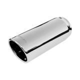 Flowmaster Weld-On Exhaust Tip, 4 In. Rolled Angle Polished SS, Fit 3.5 In. Tube Image