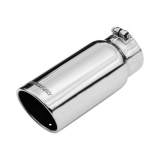 Flowmaster Clamp-On Exhaust Tip, 5 In. Rolled Angle Polished SS, Fit 4 In. Tube Image