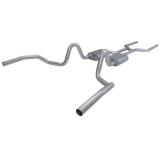 1970-1972 Monte Carlo Flowmaster American Thunder Exhaust System, 2.5 Inch, Stainless, Dual Rear Exit Image