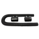 1962-1979 Nova Black 36 Inch Stainless Steel Radiator Hose Kit with Polished Black Aluminum Caps Image