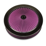 1978-1987 Regal 14 Inch Top Flow Air Cleaner Assembly Washable Element Drop Base Black Image