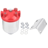 Cutlass Large Red Top Chrome Fuel Filter With High Capacity Element Image