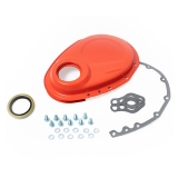 1978-1988 Cutlass Small Block Chevy Timing Cover Kit For Long Water Pump Orange Image