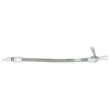 1964-1987 Chevy El Camino TH400 Chrome Dipstick and Braided Tube Bell Housing Mount Image