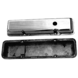 1962-1979 Chevy Nova Small Block Polished Aluminum Ball Milled Valve Covers Stock Height Image