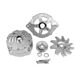 1964-1977 Chevy Chevelle Chrome Alternator Case, Pulley, and Fan Kit Image