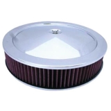 1967-1992 Camaro 14 Inch Air Cleaner Assembly Stainless Steel Drop Base Image