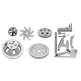1967-1968 Chevy Camaro Small Block Single Groove Water Pump Pulley And Bracket Kit For Short Pump Image