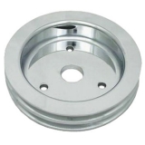 1967-1968 Chevy Camaro Big Block Crank Pulley Double Groove Polished Aluminum For Short Pump Image