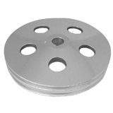 1964-1977 Chevy Chevelle Billet Power Steering Pulley Double Groove Satin Finish Image