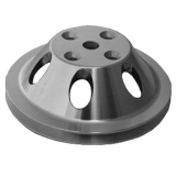 1970-1988 Monte Carlo Small Block Satin Aluminum Water Pump Pulley Single Groove For Long Pump Image