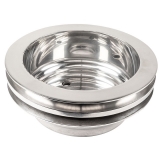 1969-1979 Chevy Nova Small Block Crank Pulley Double Groove Polished Aluminum For Long Pump Image