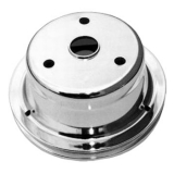 1969-1979 Chevy Nova Small Block Crank Pulley Single Groove Chrome Plated Steel For Long Pump Image