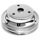 1969-1977 Chevy El Camino Small Block Crank Pulley Double Groove Chrome Plated Steel For Long Pump Image
