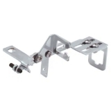1962-1979 Chevy Nova Chrome Throttle Cable Bracket Carb Mounted With Kickdown Provision Image